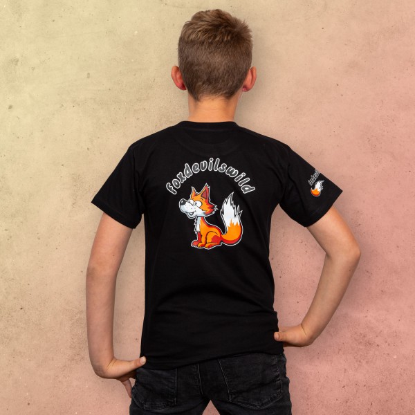 Foxdevilswild T-Shirt Kids - style one - schwarz