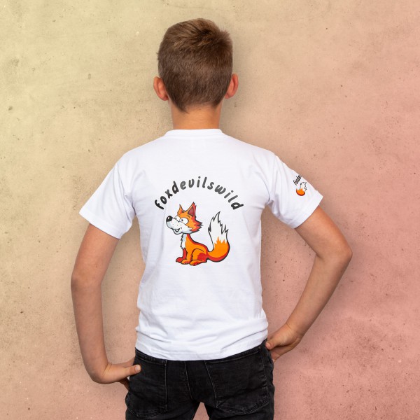 Foxdevilswild T-Shirt Kids - style one - weiß